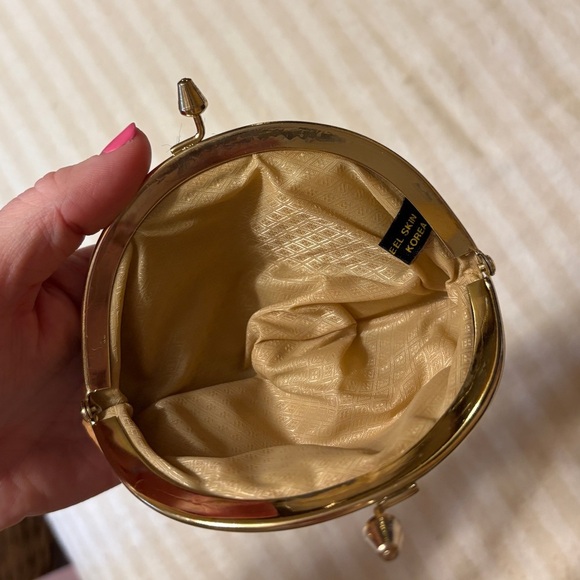 100% Genuine EEL Skin Tan Coin Purse Made in Korea - Picture 4 of 6